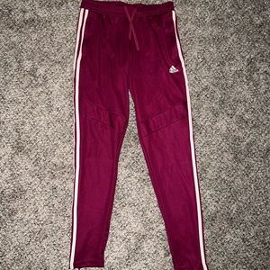 Adidas Burgundy Track Pants